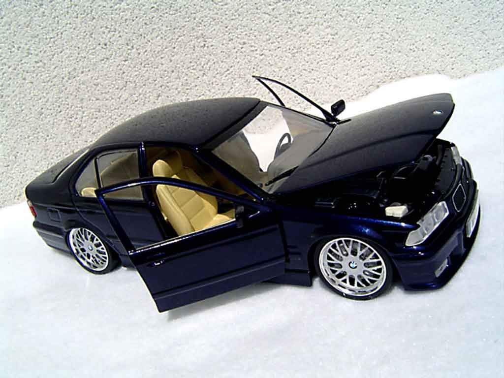 Bmw 325 kit m3 E36 berline tds blue metallized 1/18 Ut Models