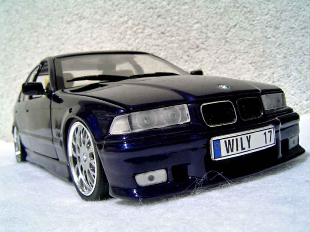 Bmw 325 E36 1/18 Ut Models E36 berline tds kit m3 blue metallized diecast model cars