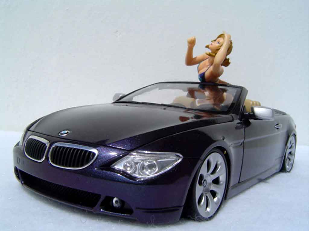 Bmw 645 E64 1/18 Welly E64 ci cabriolet pneus tailles basses diecast model cars