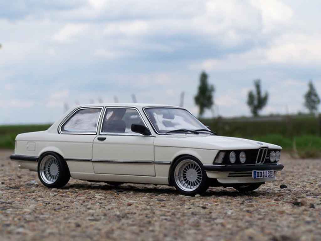 Bmw 323 tuning e21 white jantes alpina 16 pouces 1977 1/18 Autoart