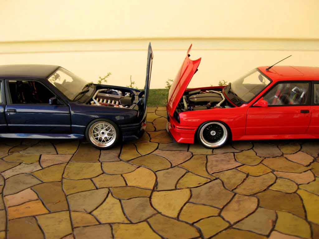 Bmw M3 evo 2 E30 rsi evolution swap moteur v10 1/18 Minichamps