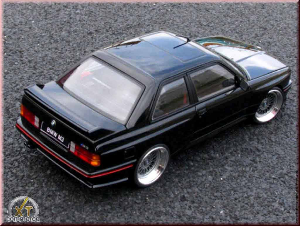 Bmw M3 Sport Evolution E30 black jantes bbs rs 17 pouces 1/18 Autoart