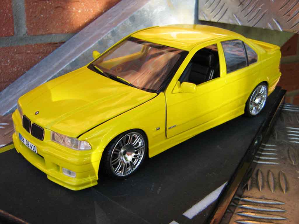 Bmw M3 GTR E36 berline rtr yellow carlux jantes m3 1/18 Ut Models