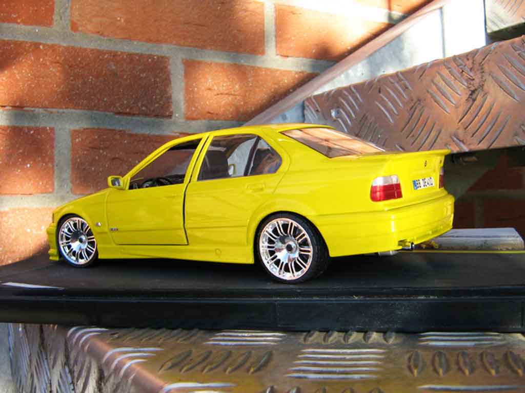 Bmw M3 GTR E36 berline rtr yellow carlux jantes m3 1/18 Ut Models