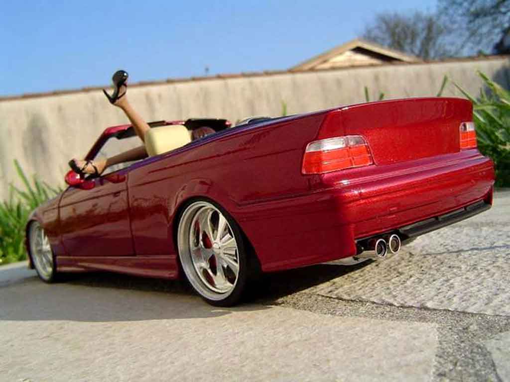 Bmw M3 E36 cabriolet 1/18 Ut Models E36 cabriolet red jantes budnik diecast model cars