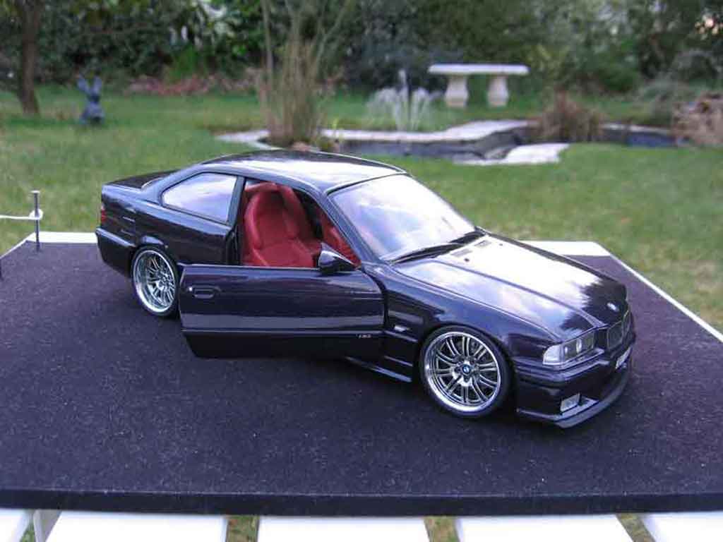 Bmw M3 Coupe E36 purple jantes m3 a deport 1/18 Ut Models