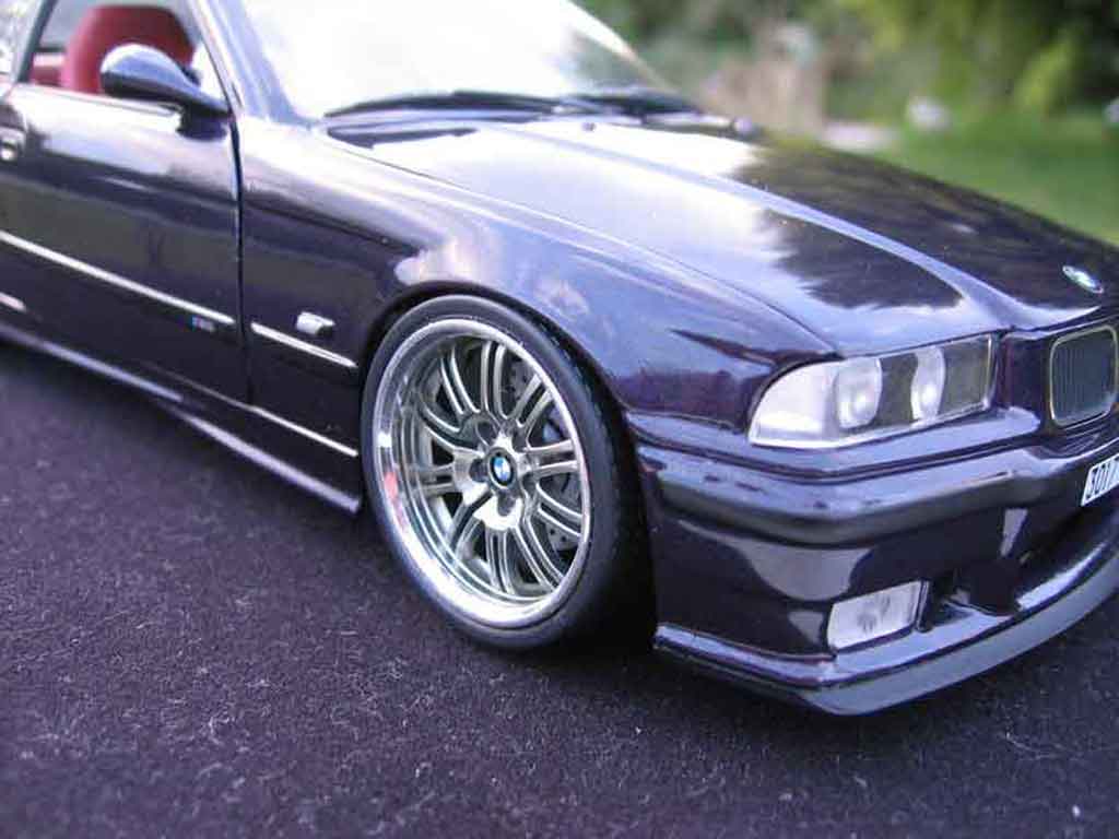 Bmw M3 Coupe E36 purple jantes m3 a deport 1/18 Ut Models
