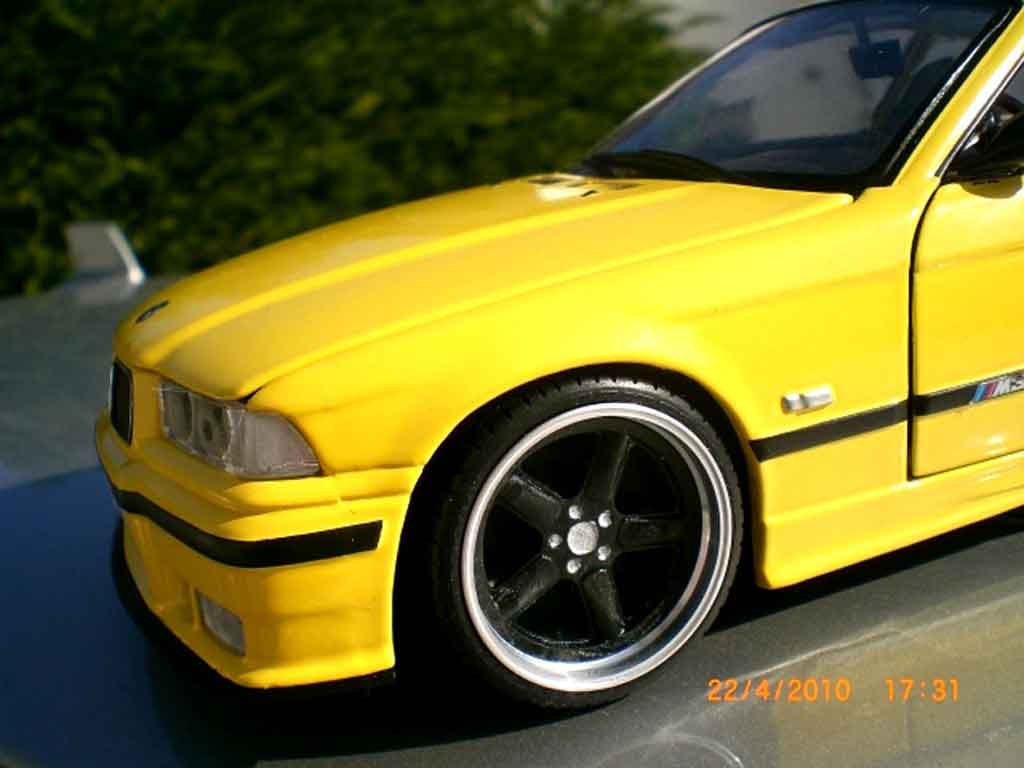 Bmw M3 coupe jaune E36 jantes ac schnitzer 18 pouces 1/18 Ut Models