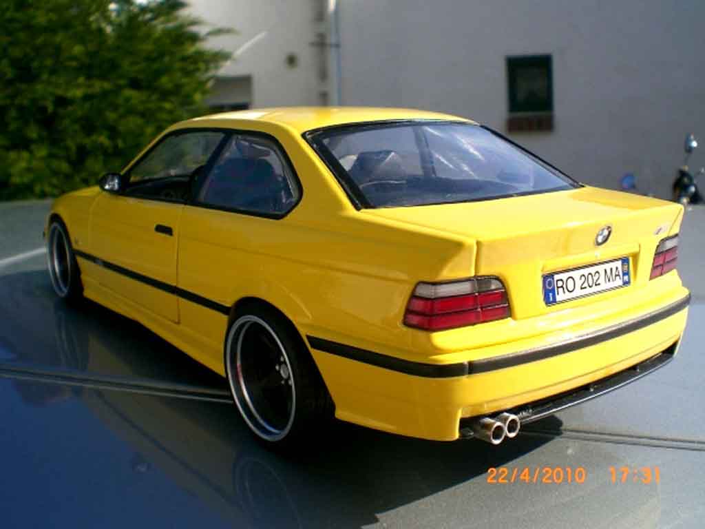 Bmw M3 coupe jaune E36 jantes ac schnitzer 18 pouces 1/18 Ut Models