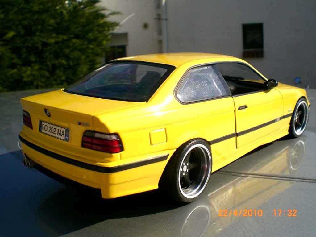 Bmw M3 coupe jaune E36 jantes ac schnitzer 18 pouces 1/18 Ut Models