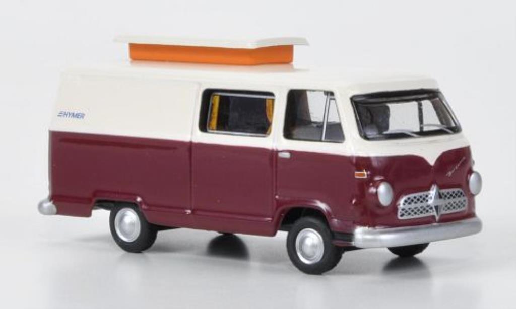 Borgward Hymer 1/87 Bub Caravano red-white diecast model cars