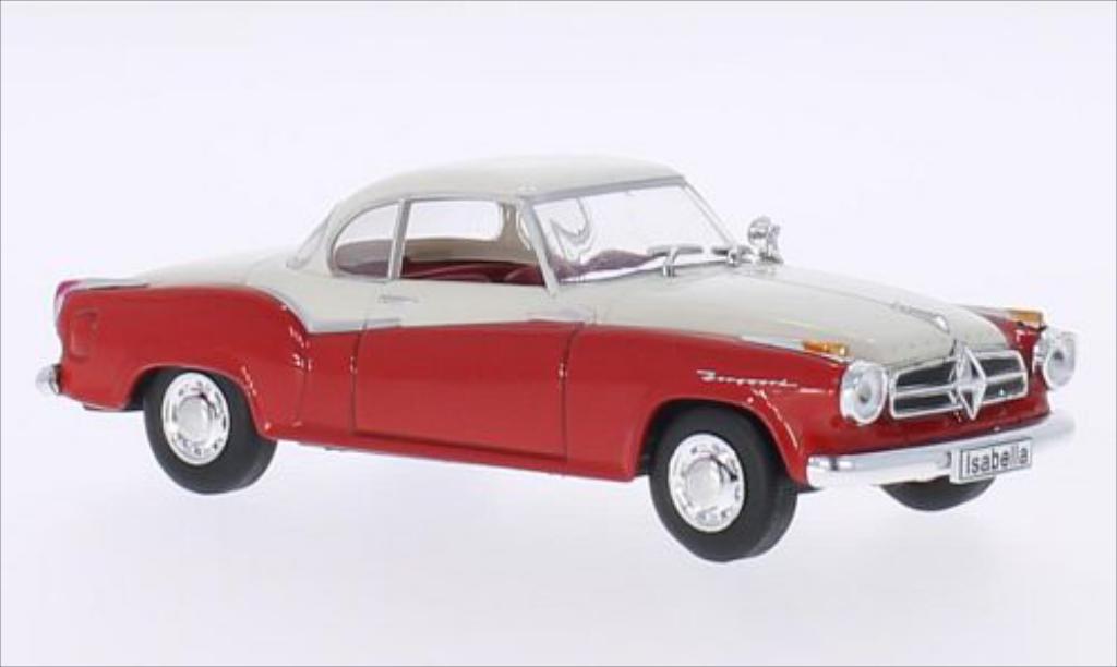 Borgward Isabella 1/43 WhiteBox Coupe red/matt-white 1957 diecast model cars