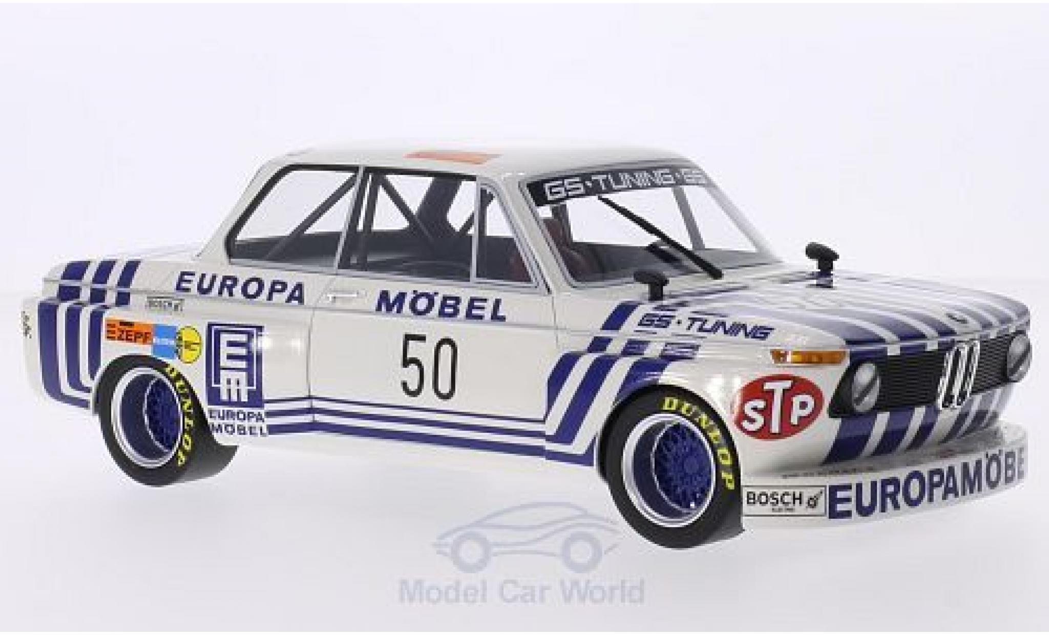 Bmw 2002 1/18 BoS Models Gr.2 No.50 GS Tuning Europa M&ouml;bel DRM 1974 J.Obermoser diecast model cars