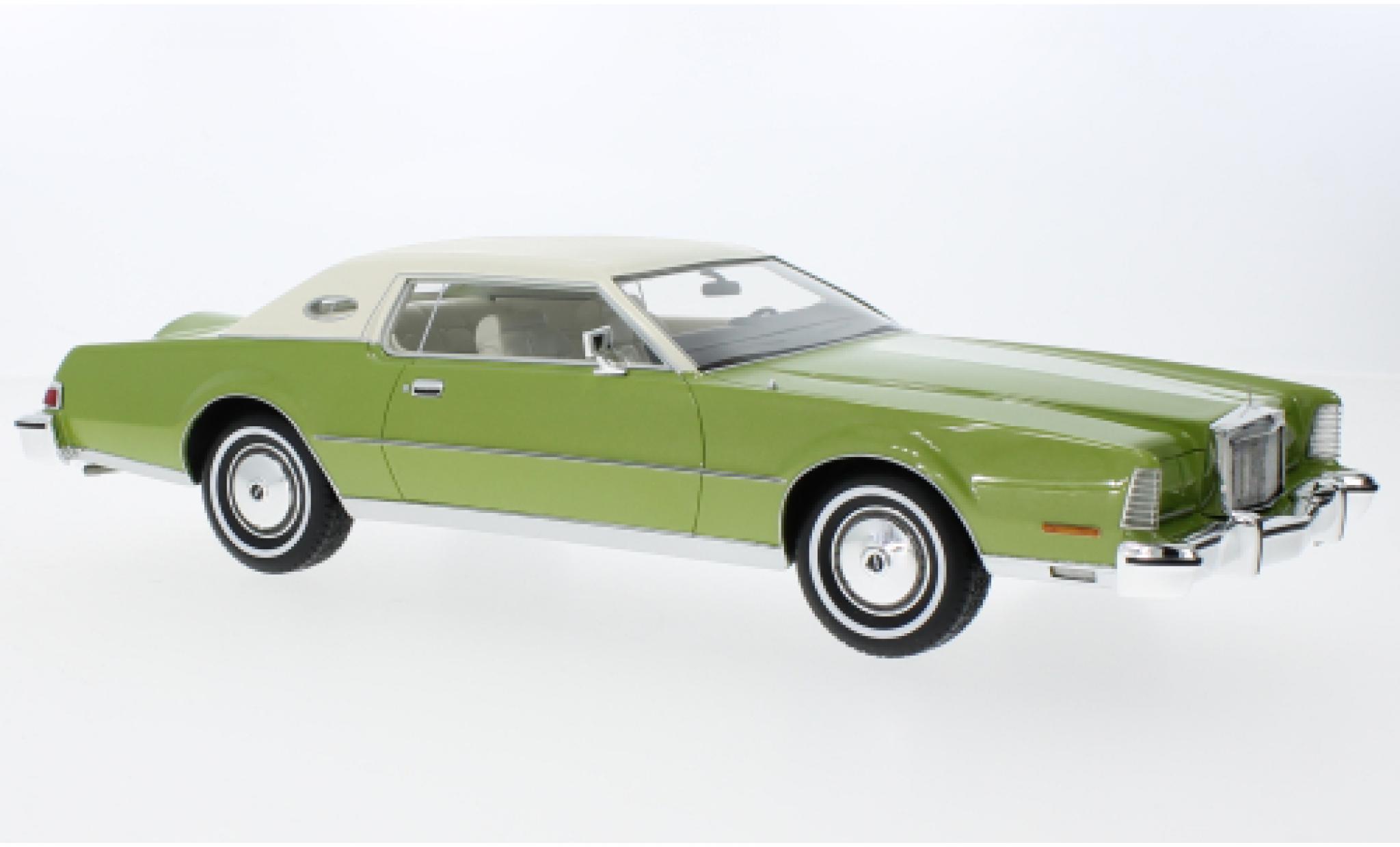 Lincoln Continental 1/18 BoS Models Mark IV metallise vert/white 1974 diecast model cars