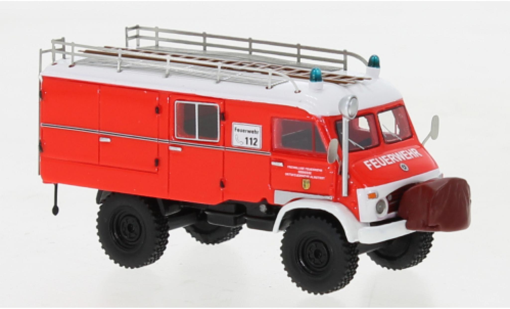 Mercedes Unimog 1/87 BoS Models 404 S LF8 red clair/white pompiers Sibbesse 1962 diecast model cars