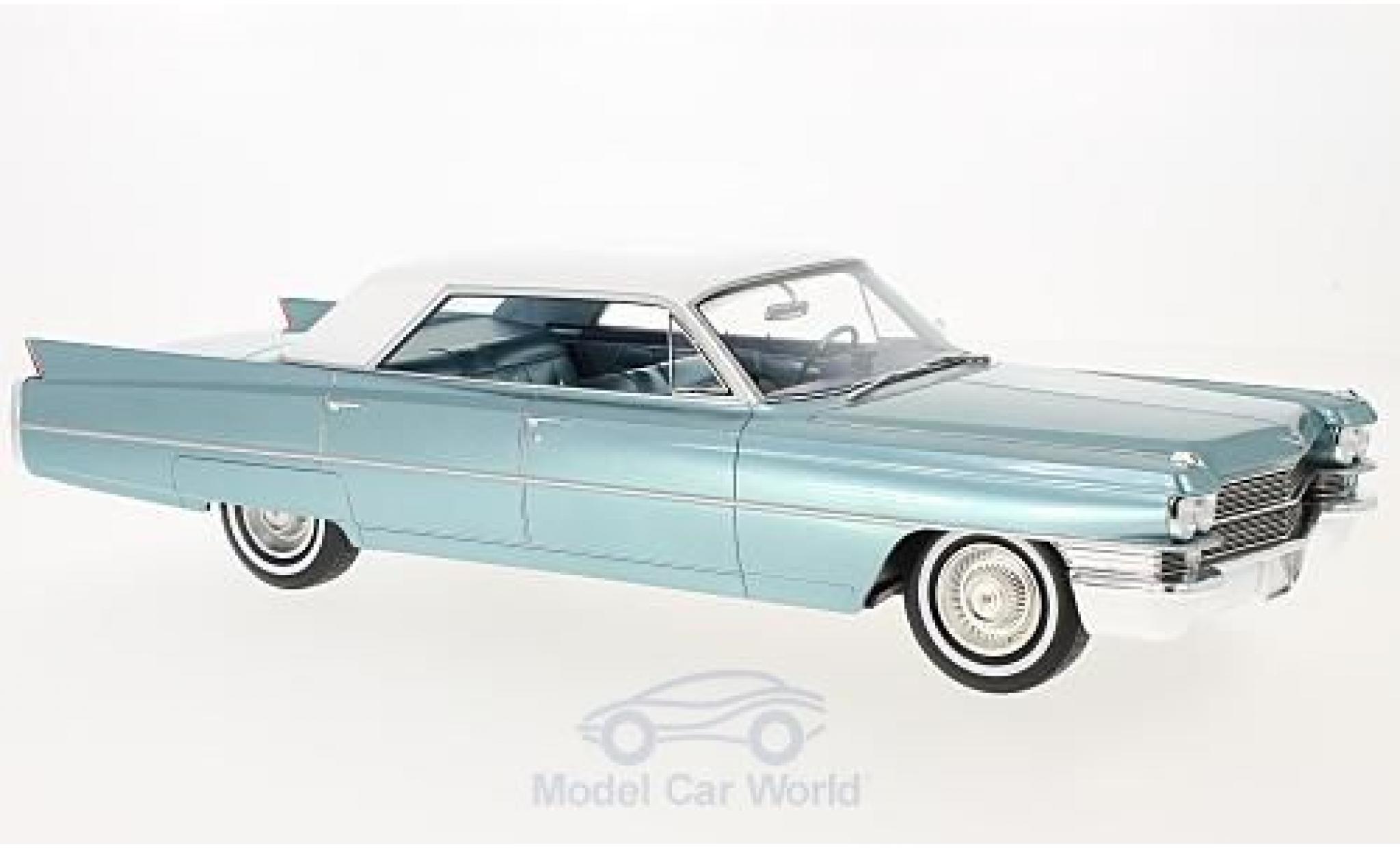 Cadillac Sedan 1/18 BoS Models de Ville metallic t&uuml;rkis/white 1963 diecast model cars