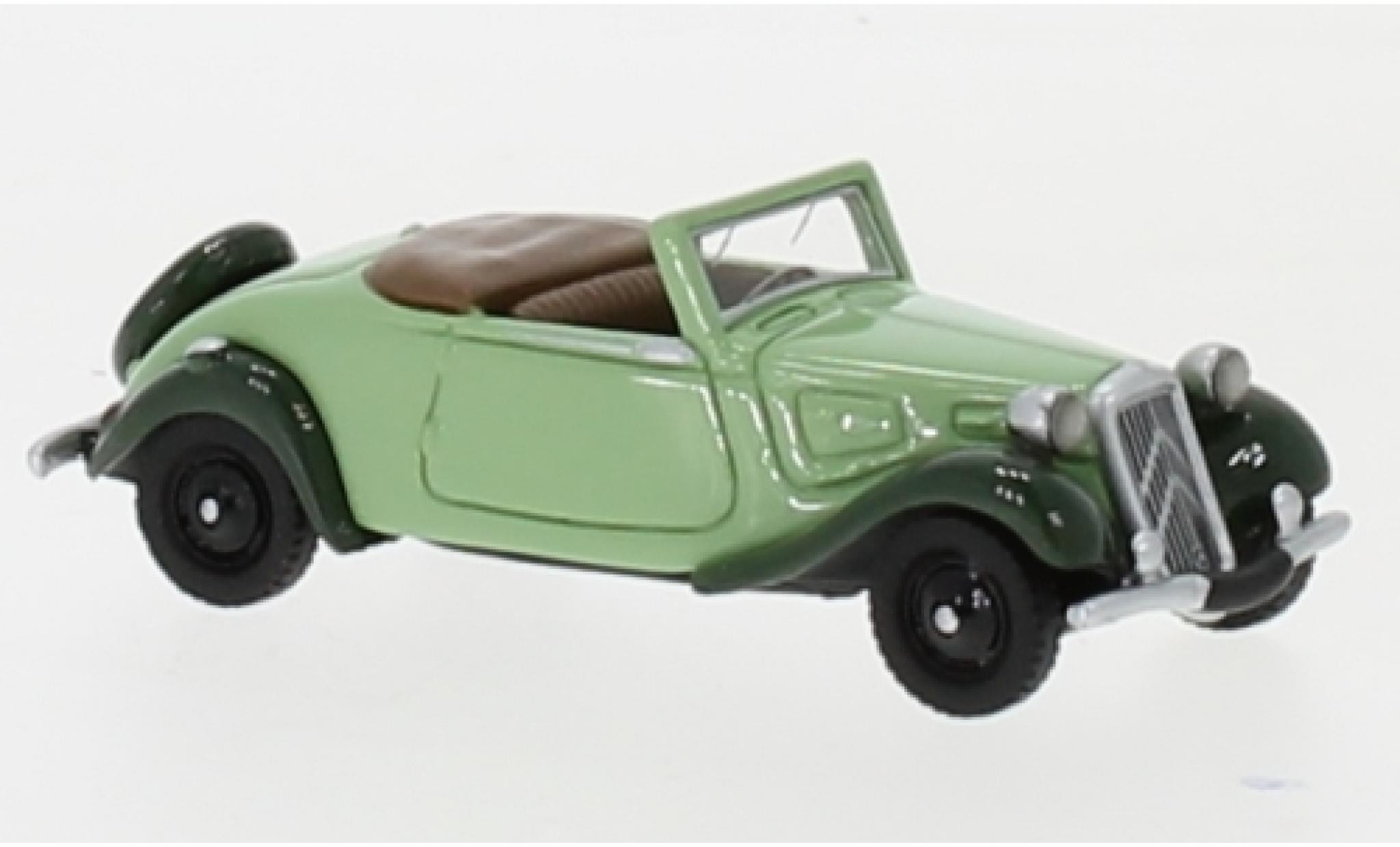 Citroen Traction 1/87 BoS Models Avant Convertible green/green 1936 diecast model cars