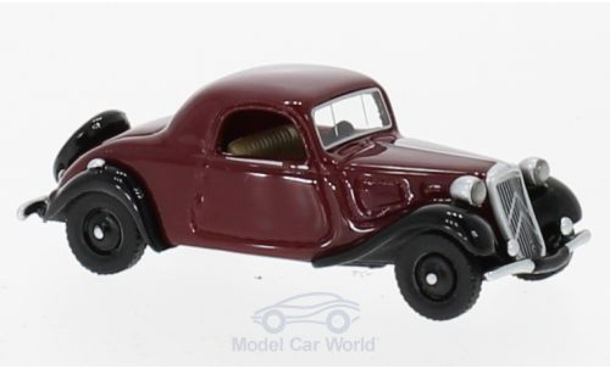 Citroen Traction 1/87 BoS Models Avant Faux Convertible red/black 1936 diecast model cars