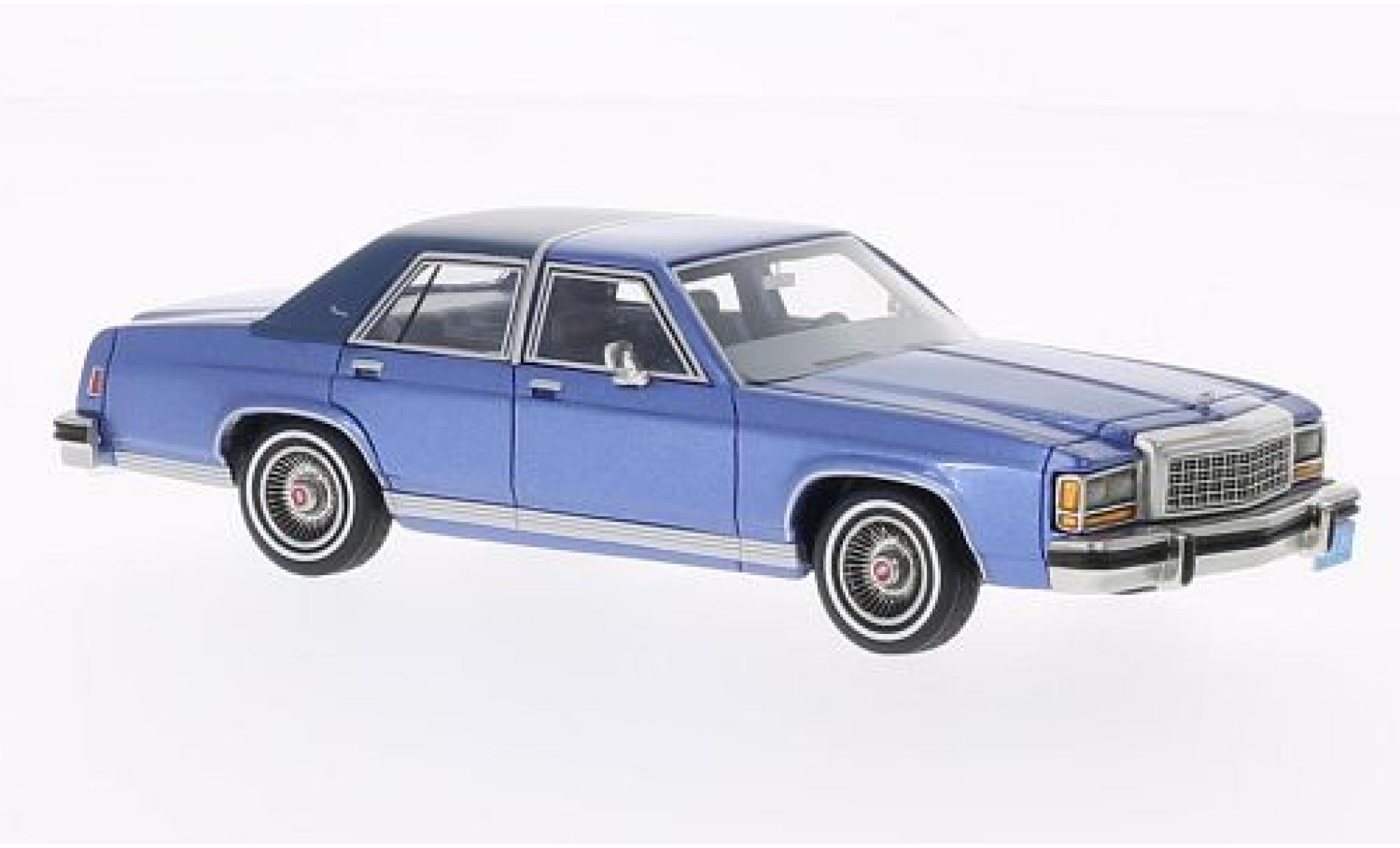 Ford LTD 1/43 BoS Models Crown Victoria metallic blue/matt-blue 1987 limit&eacute;e edition diecast model cars