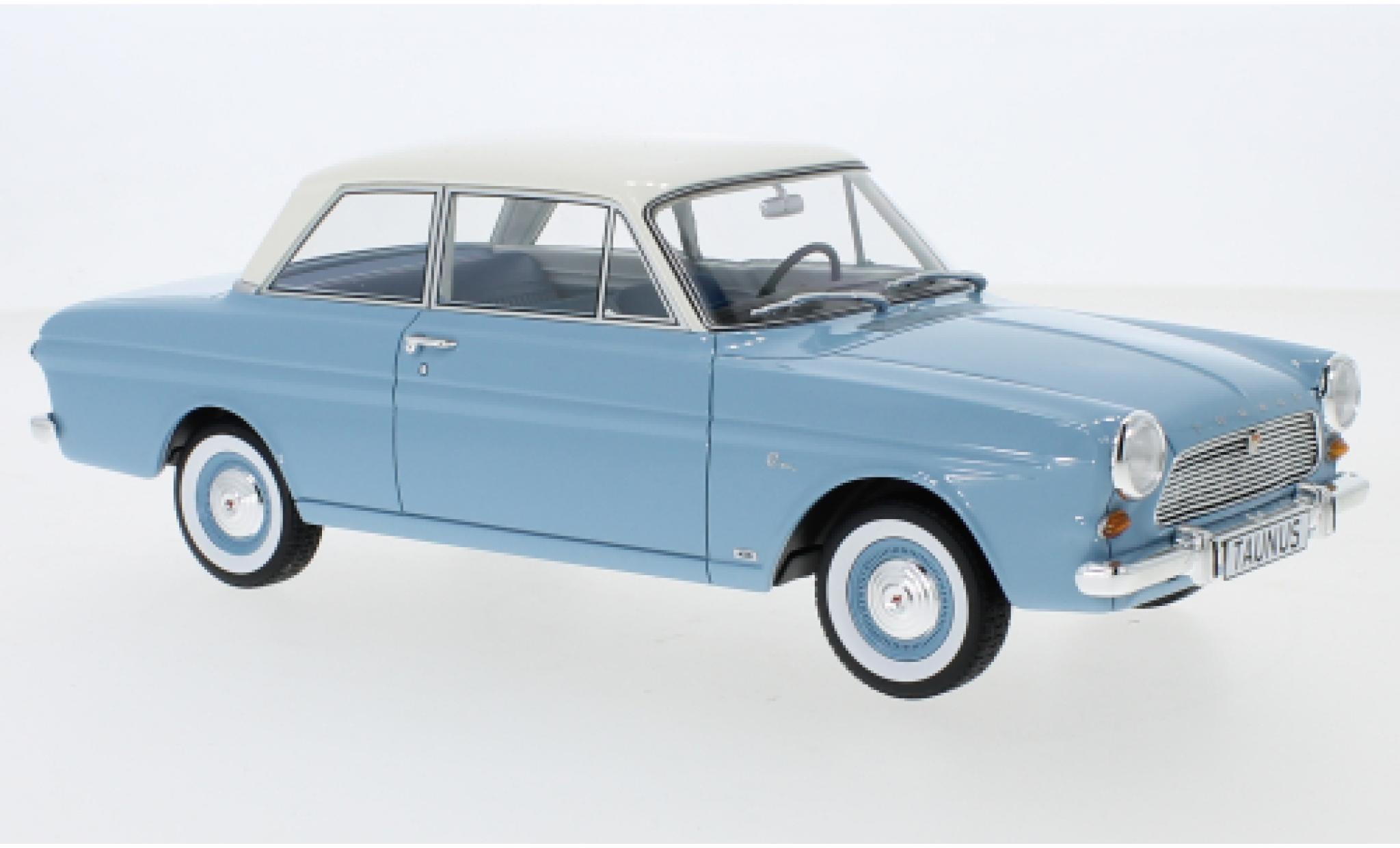 Ford Taunus 1/18 BoS Models 12M (P4) Limousine blue/white 1965 diecast model cars