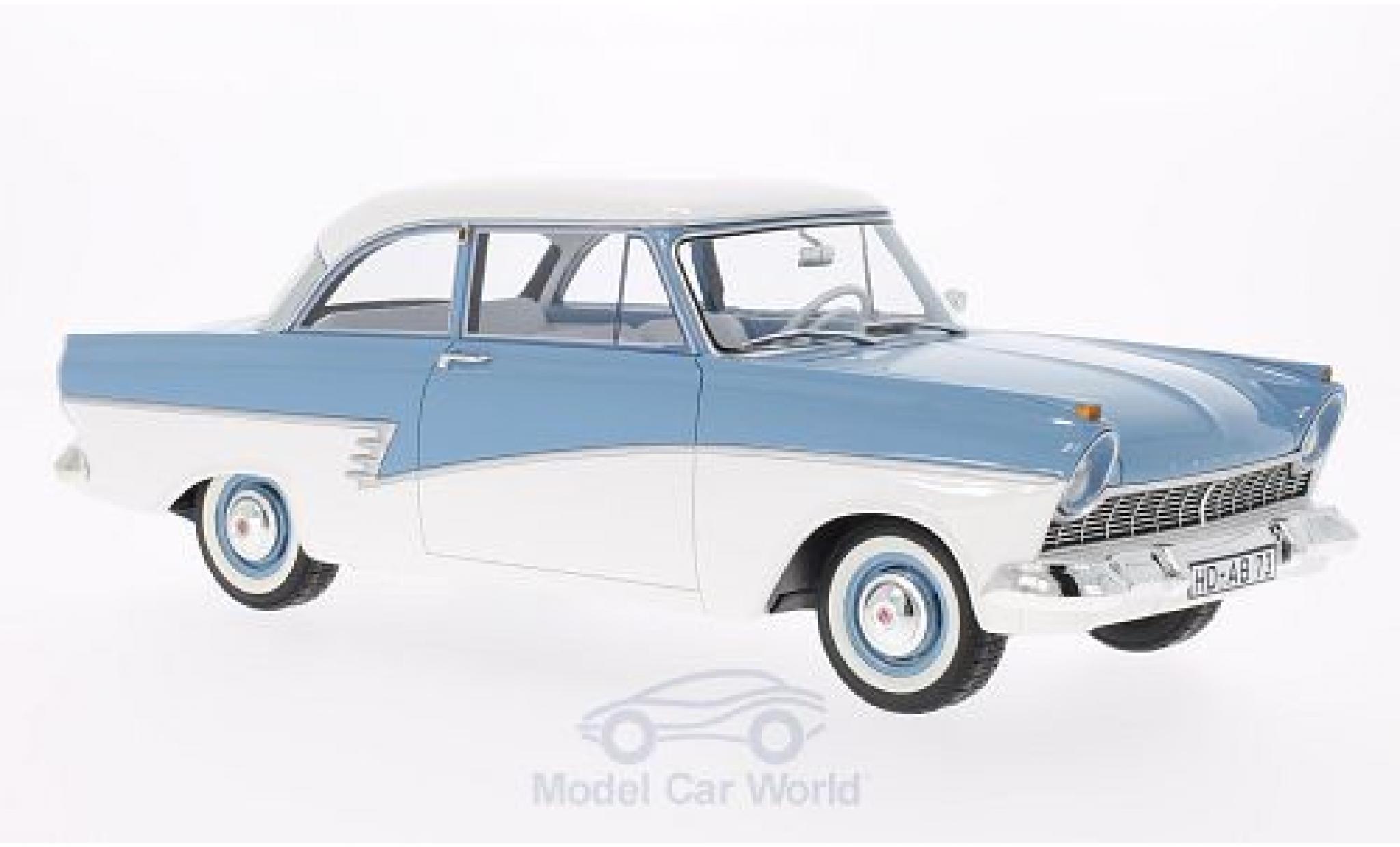 Ford Taunus 1957 1/18 BoS Models 17M (P2) blue/white 1957 diecast model cars