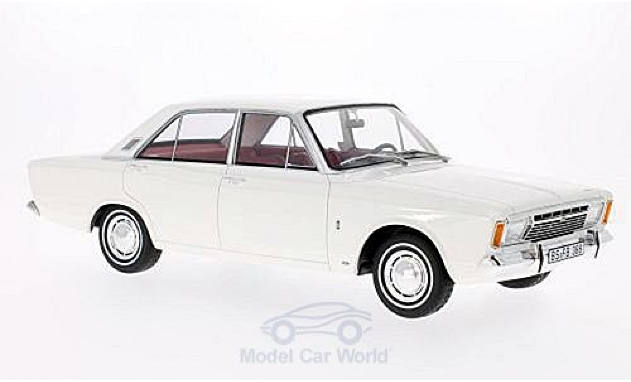 Ford Taunus 1/18 BoS Models 17M (P7a) white 1967 diecast model cars