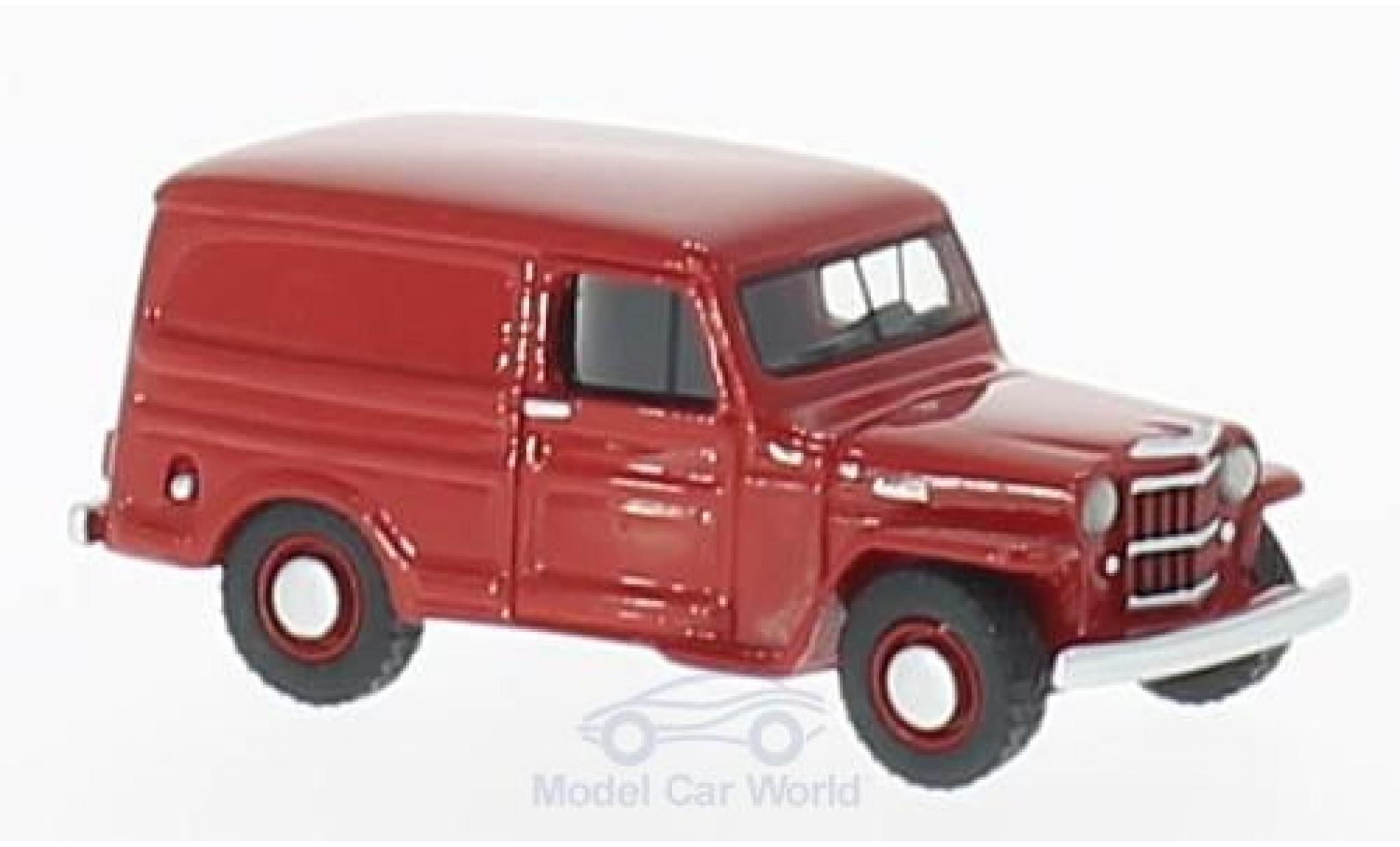 Jeep Willys 1/87 BoS Models Panel Van red 1954 diecast model cars