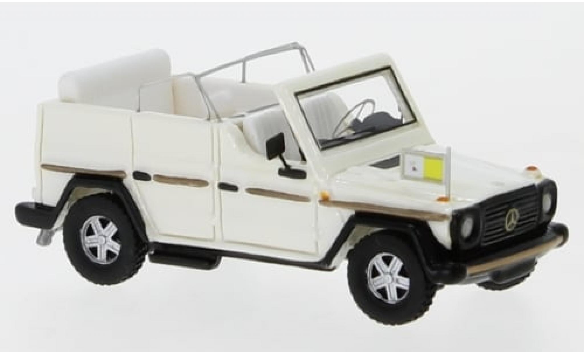 Mercedes 230 1/87 BoS Models G Papamobil metallise white 1980 1:87 diecast model cars