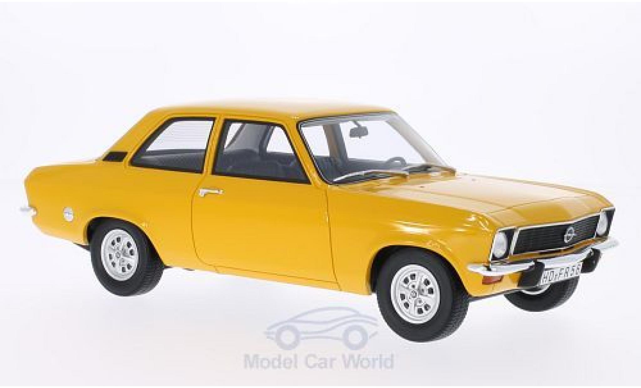 Opel Ascona C 1/18 BoS Models A yellow 1973 2-T&uuml;rer diecast model cars