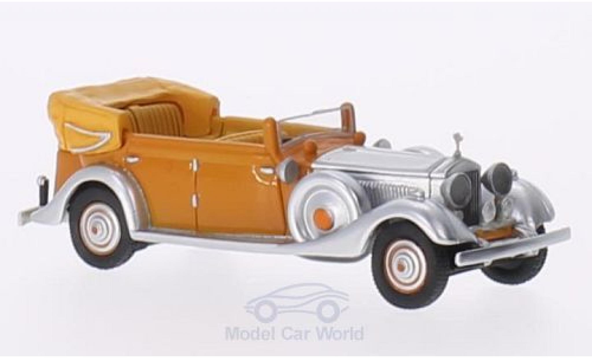Rolls Royce Phantom 1934 1/87 BoS Models II Thrupp & Maberly orange/aluminium RHD 1934 Star of India diecast model cars