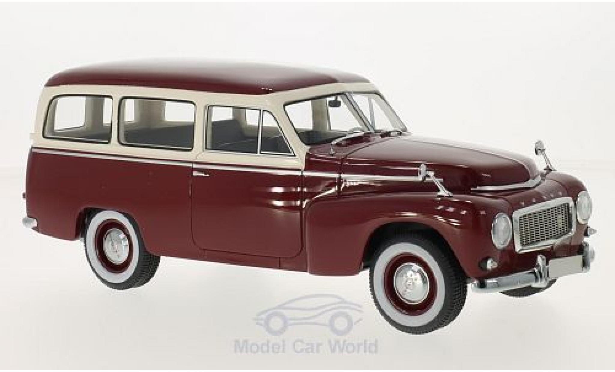 Volvo PV 1/18 BoS Models 445 Duett red/beige 1956 diecast model cars