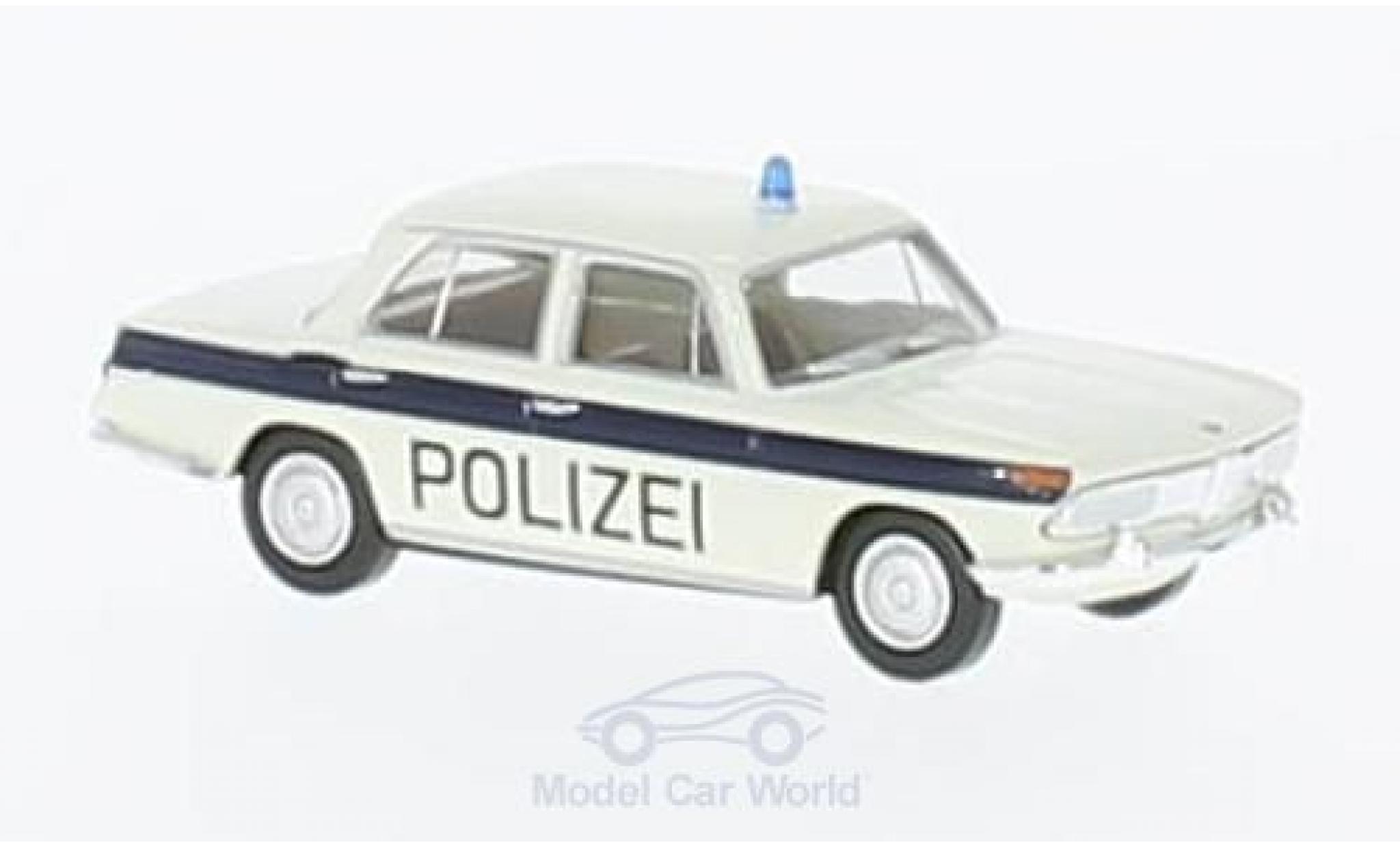 Bmw 2000 A 1/87 Brekina white/blue Police Solothurn diecast model cars