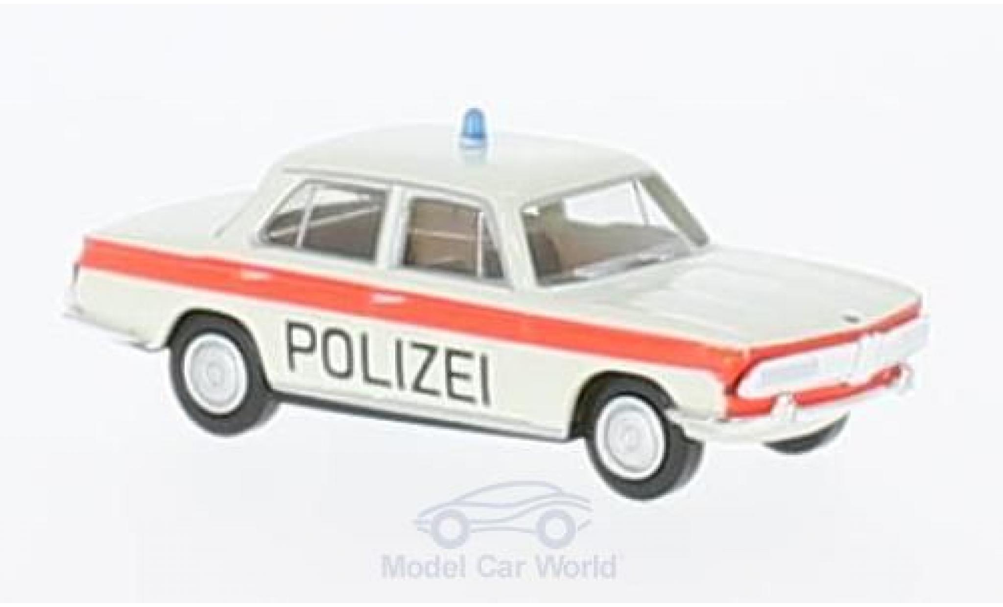Bmw 2000 1/87 Brekina white/orange Police Solothurn diecast model cars