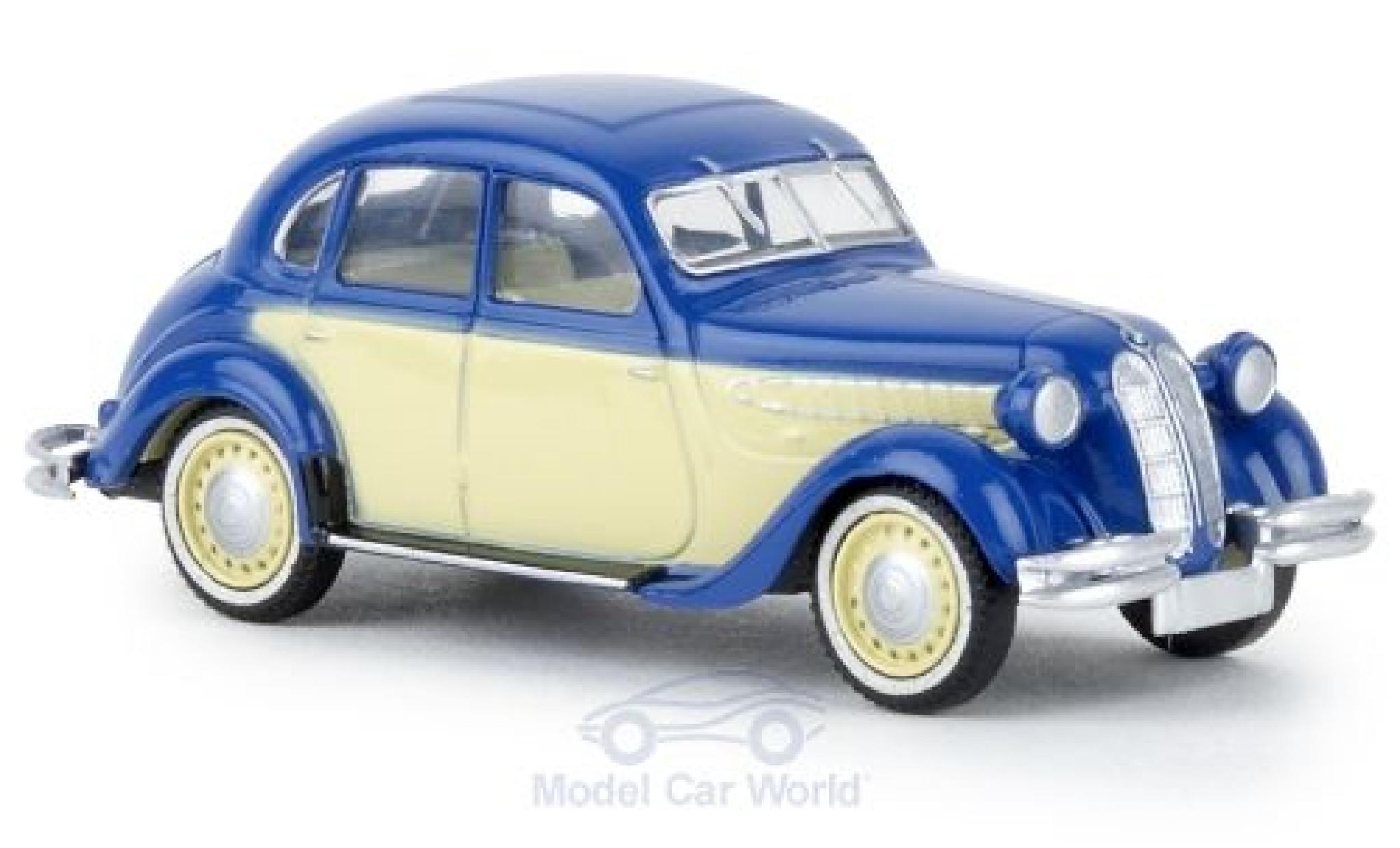 Bmw 326 1/87 Brekina blue/beige TD diecast model cars