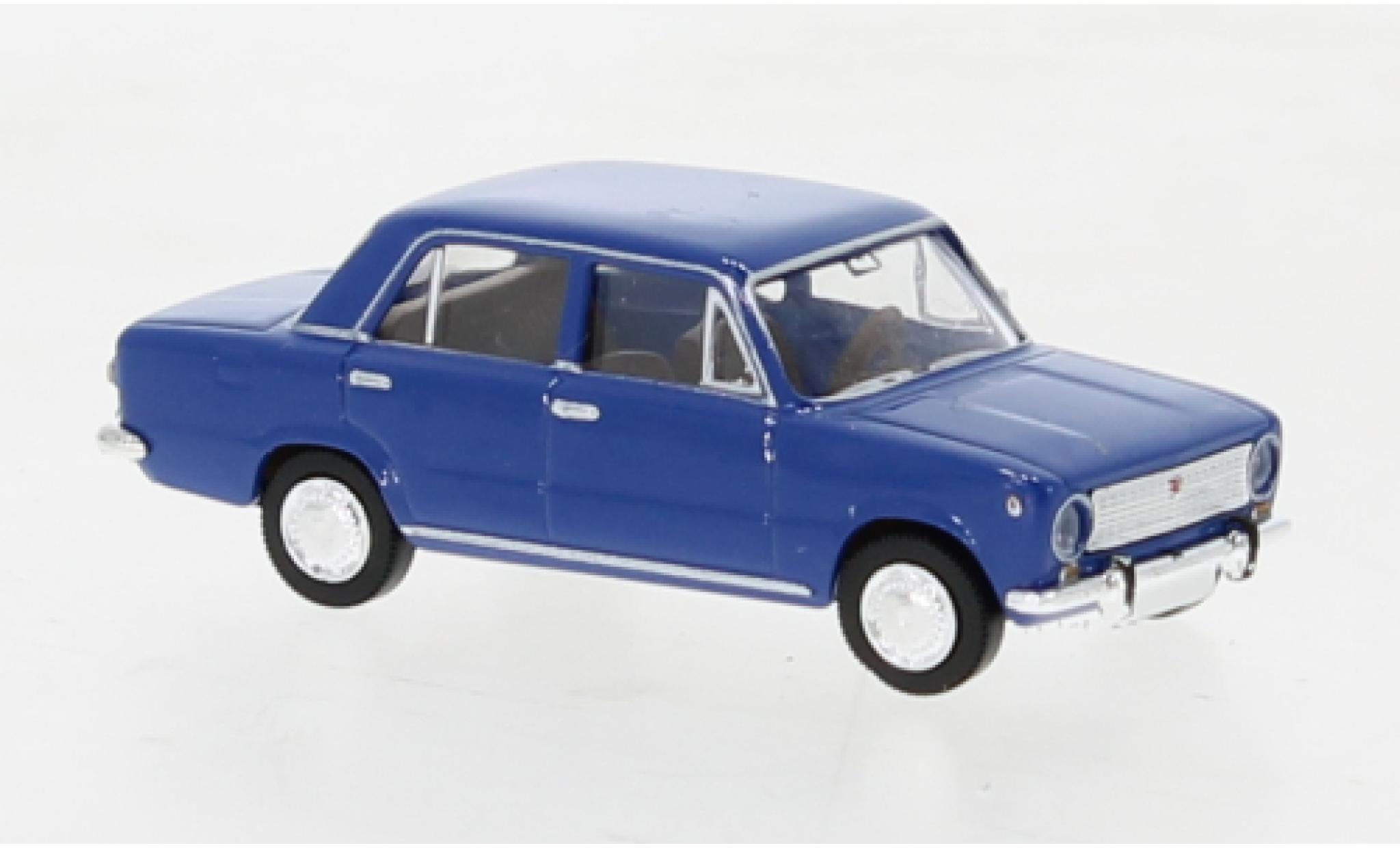 Fiat 124 1/87 Brekina blue 1966 diecast model cars
