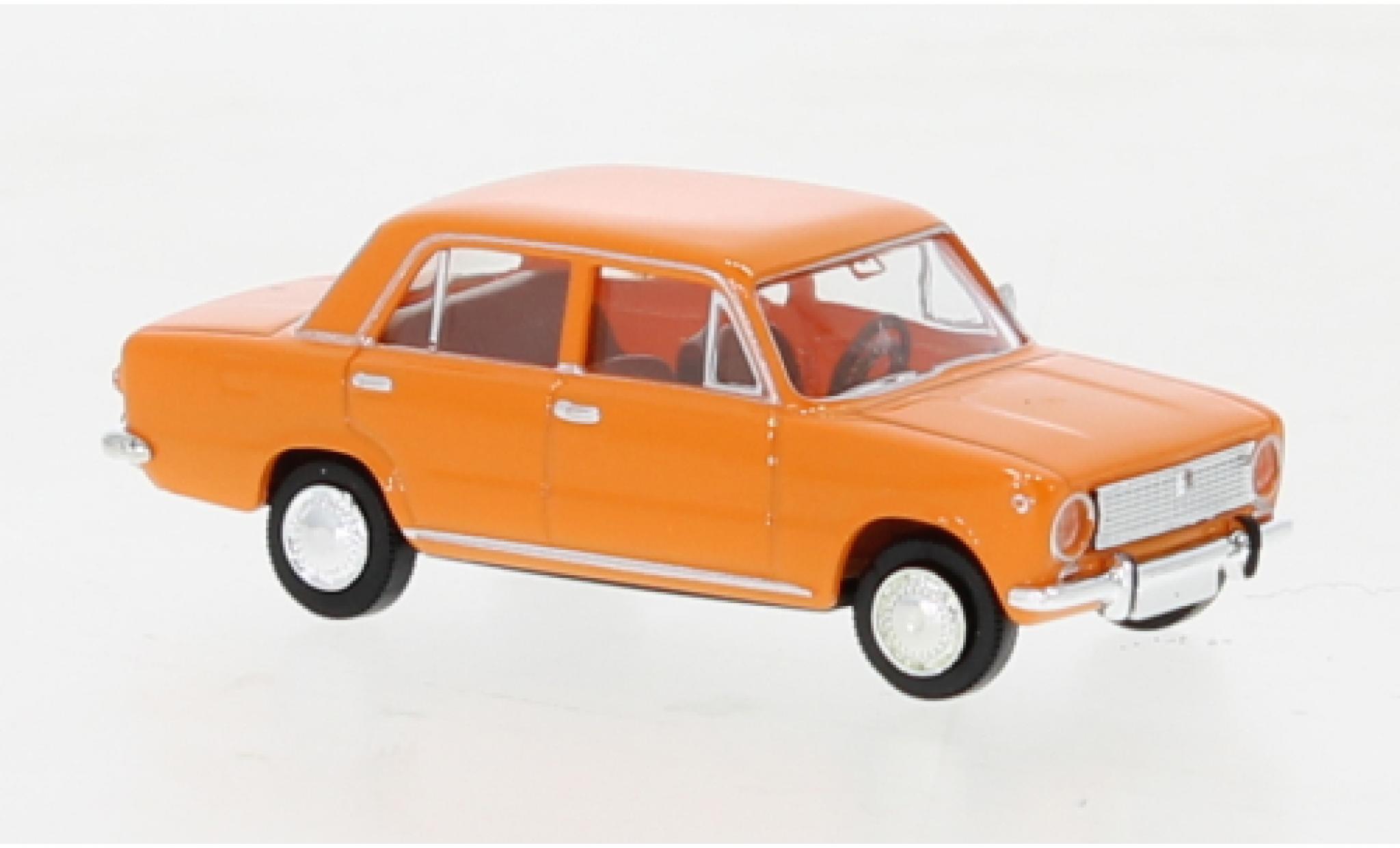 Fiat 124 1/87 Brekina orange 1966 diecast model cars
