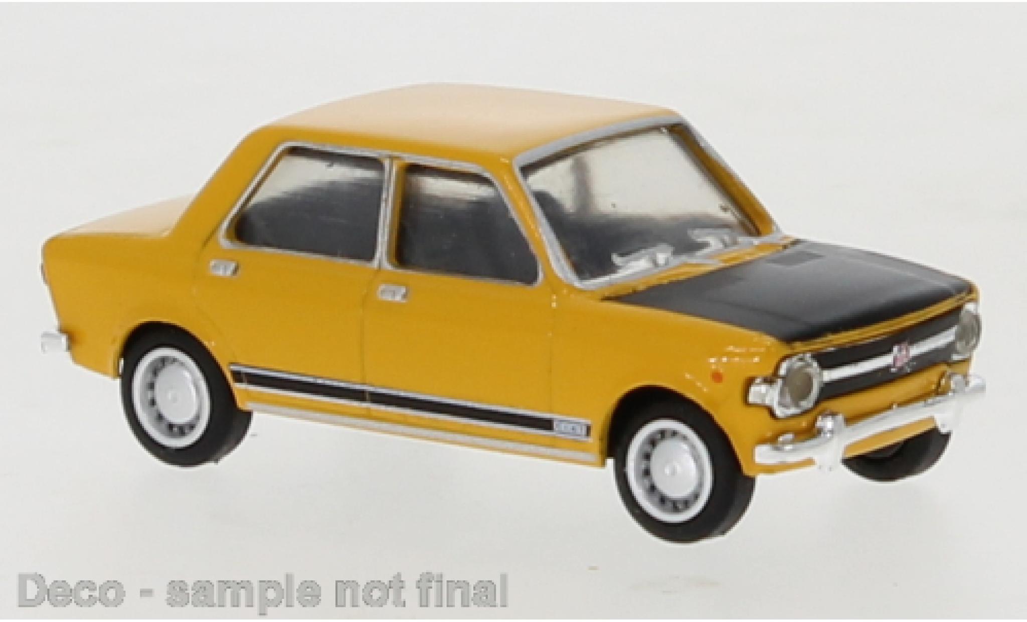 Fiat 128 1/87 Brekina yellow/black 1969 diecast model cars