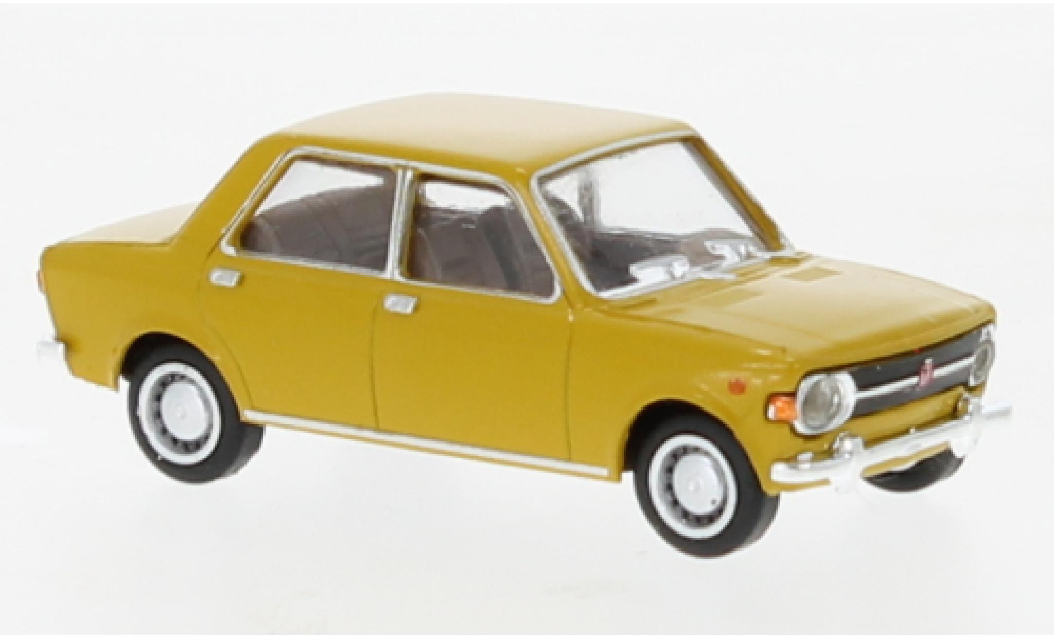 Fiat 128 1/87 Brekina yellow 1969 diecast model cars