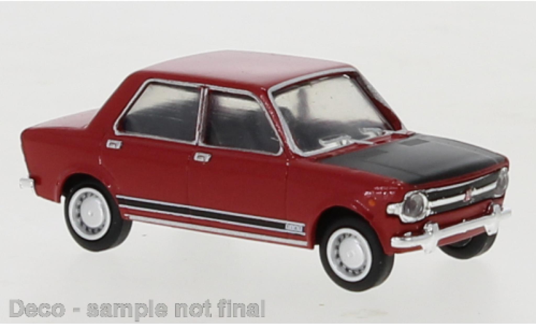 Fiat 128 1/87 Brekina red/black 1969 diecast model cars