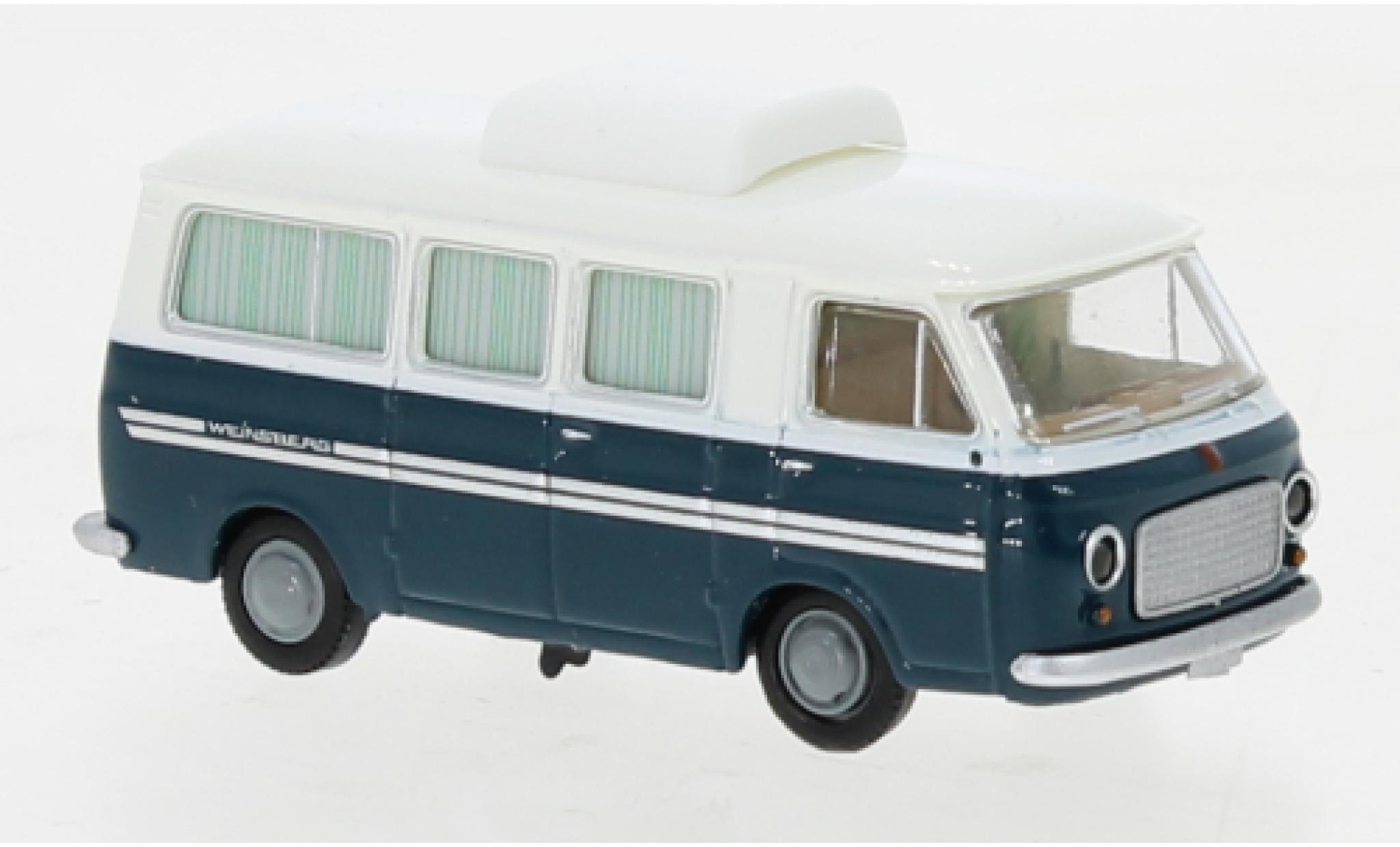 Fiat 238 1/87 Brekina Camper white/blue 1966 diecast model cars