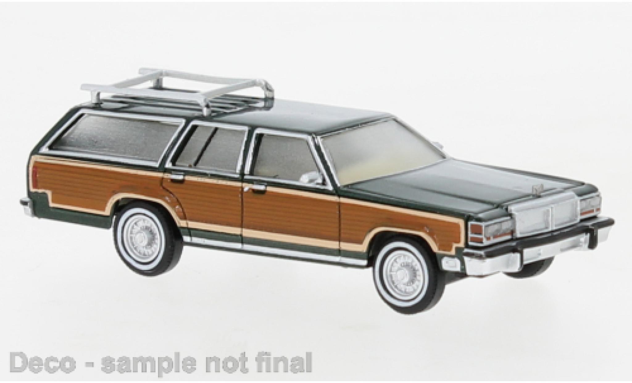 Ford LTD 1/87 Brekina Country Squire metallise green/Dekor 1979 diecast model cars