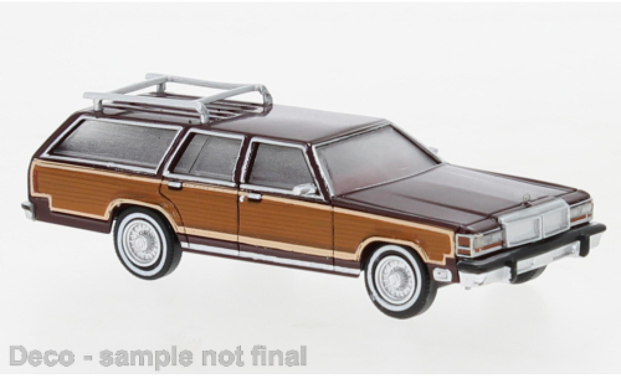 Ford LTD 1/87 Brekina Country Squire metallise red/Dekor 1979 diecast model cars