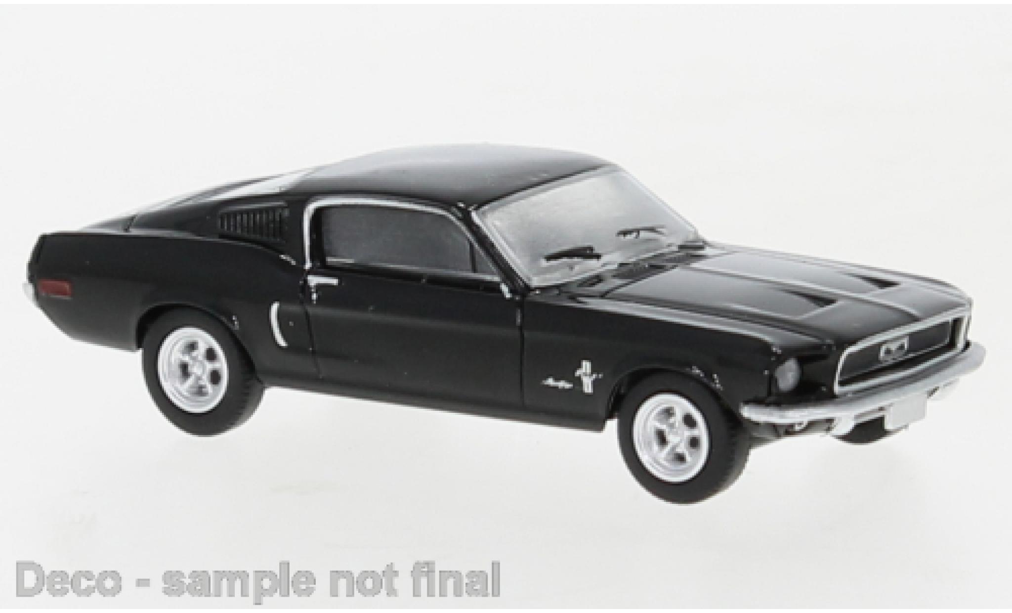 Ford Mustang 1/87 Brekina Fastback black 1968 diecast model cars