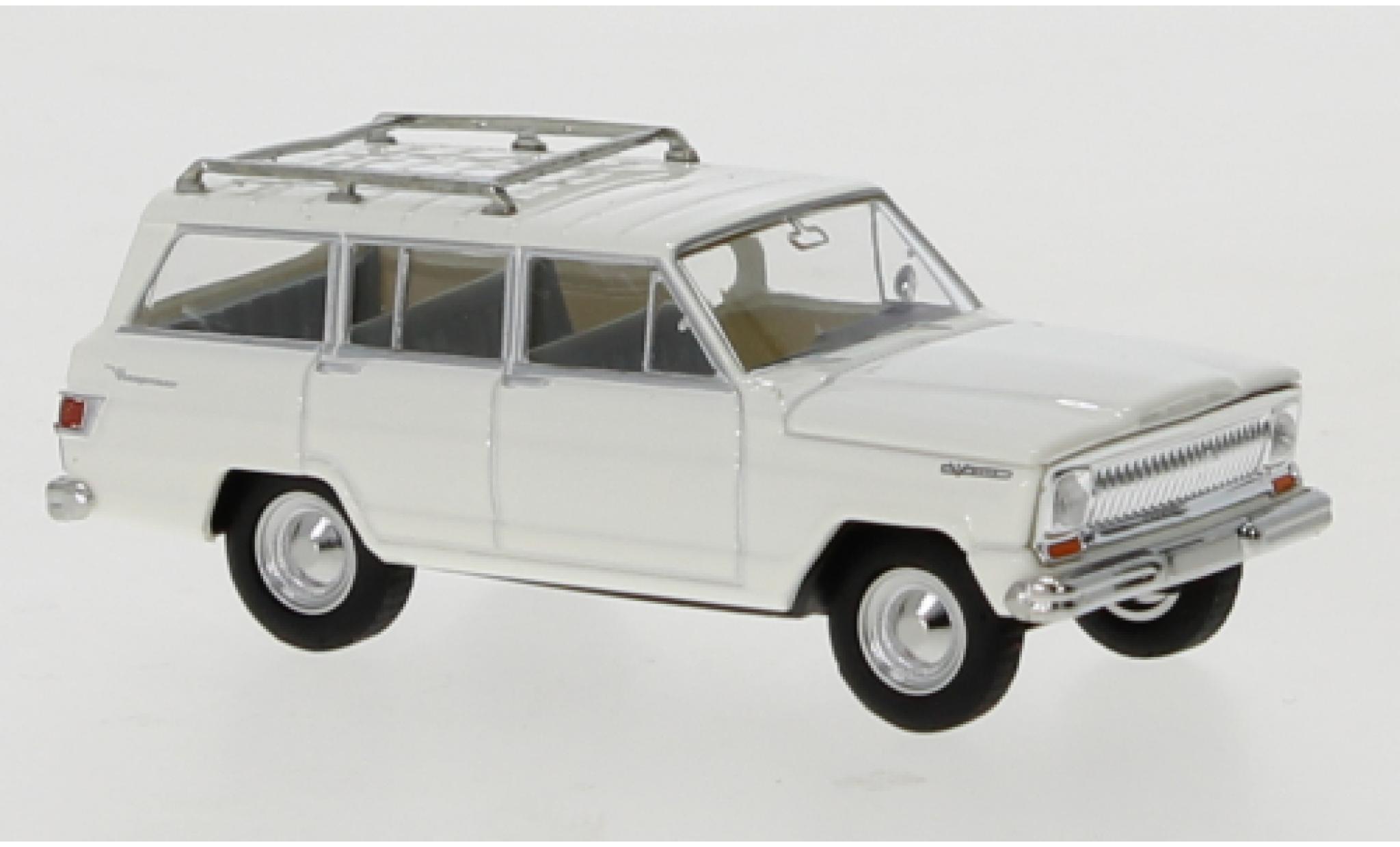 Jeep Wagoneer 1/87 Brekina B white 1968 diecast model cars