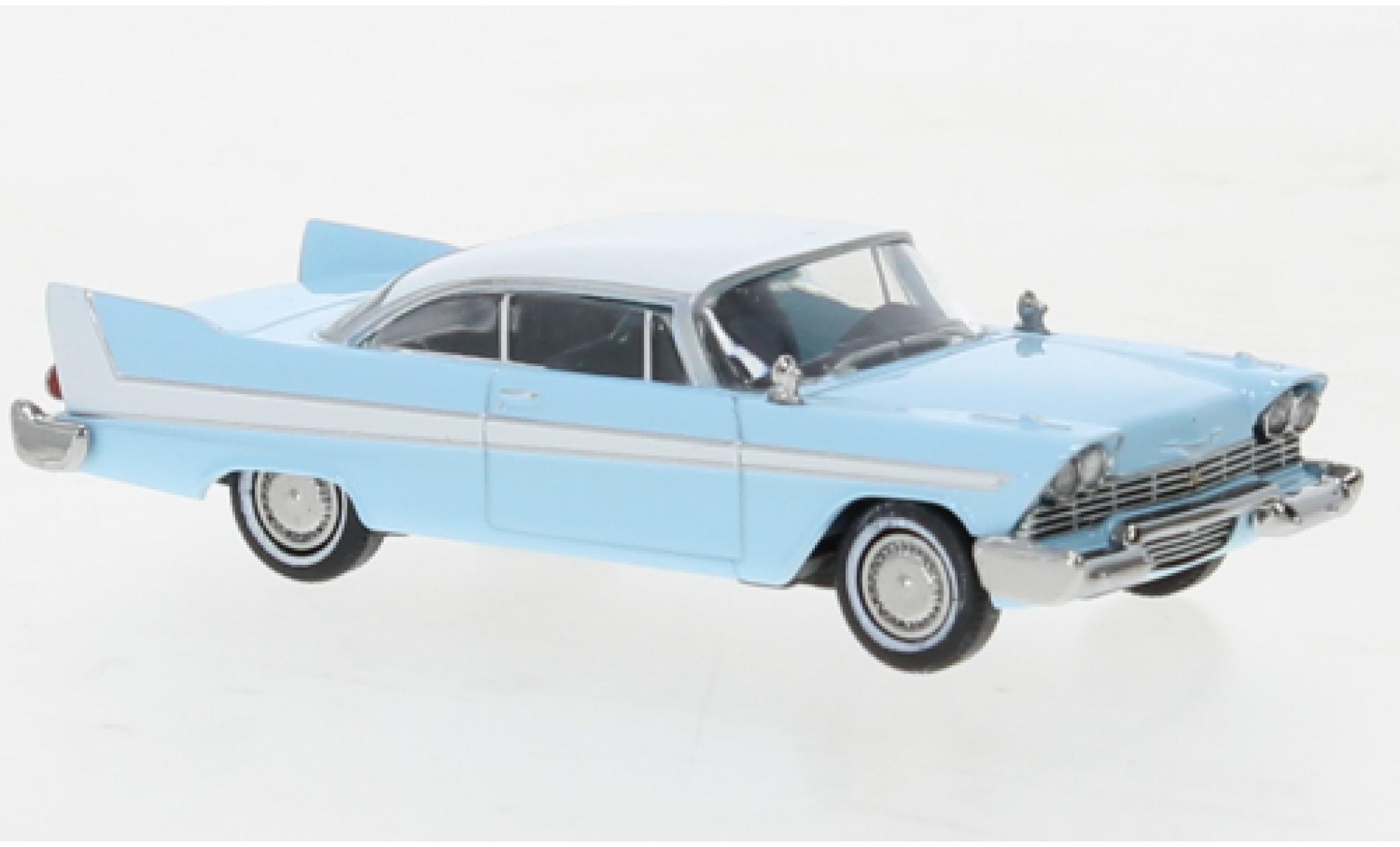 Plymouth Fury 1/87 Brekina blue clair/white 1958 diecast model cars