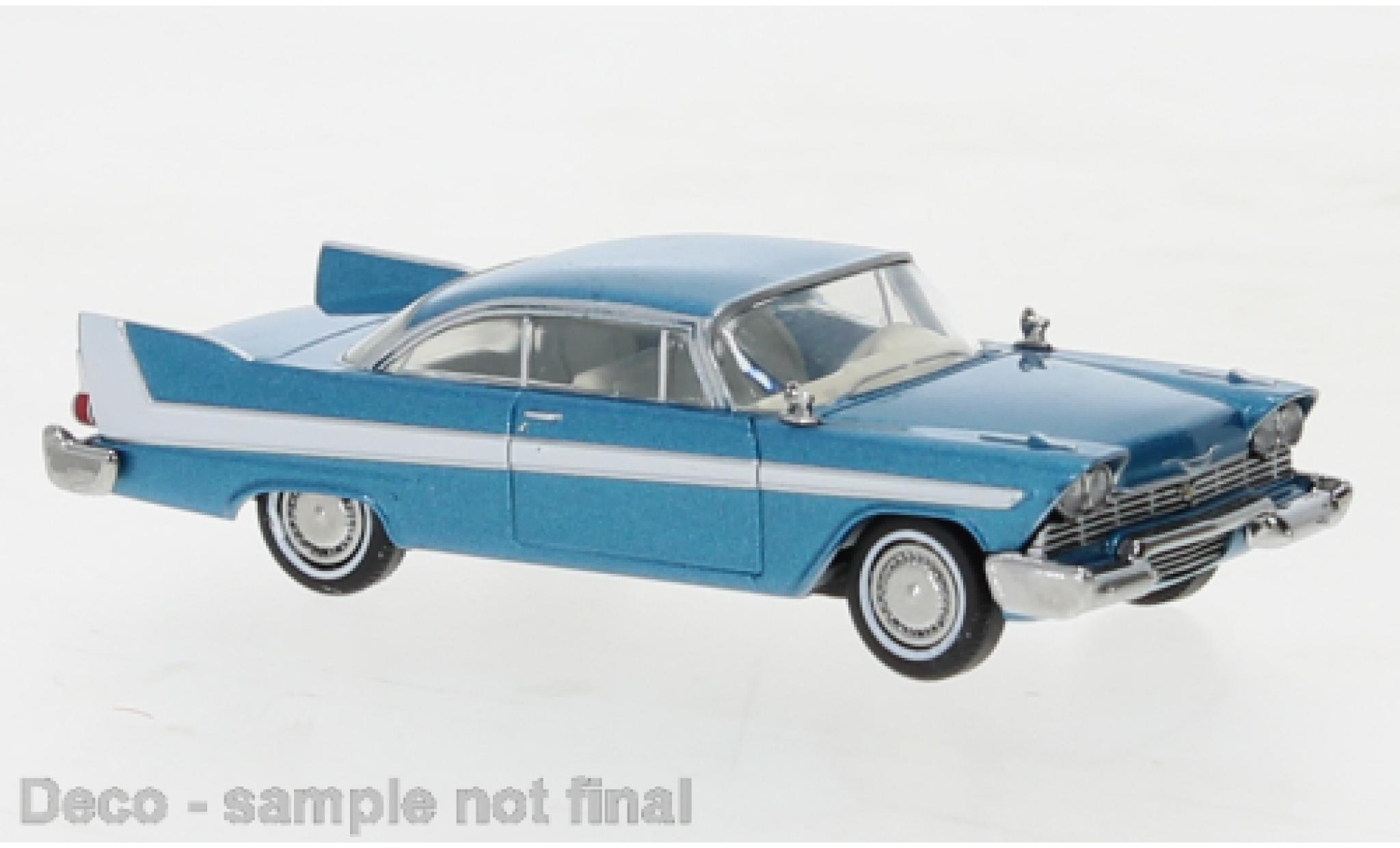 Plymouth Fury 1/87 Brekina metallise blue 1958 diecast model cars