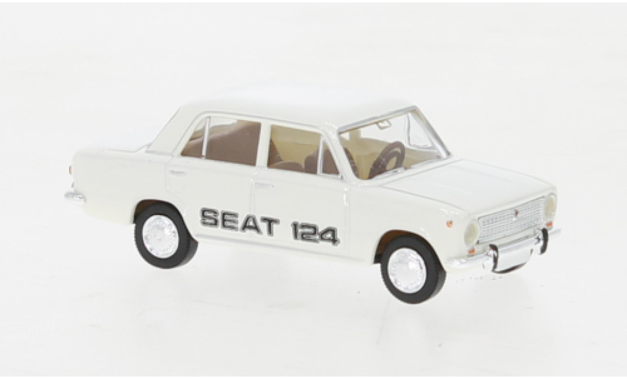 Seat 124 1/87 Brekina white 1968 diecast model cars