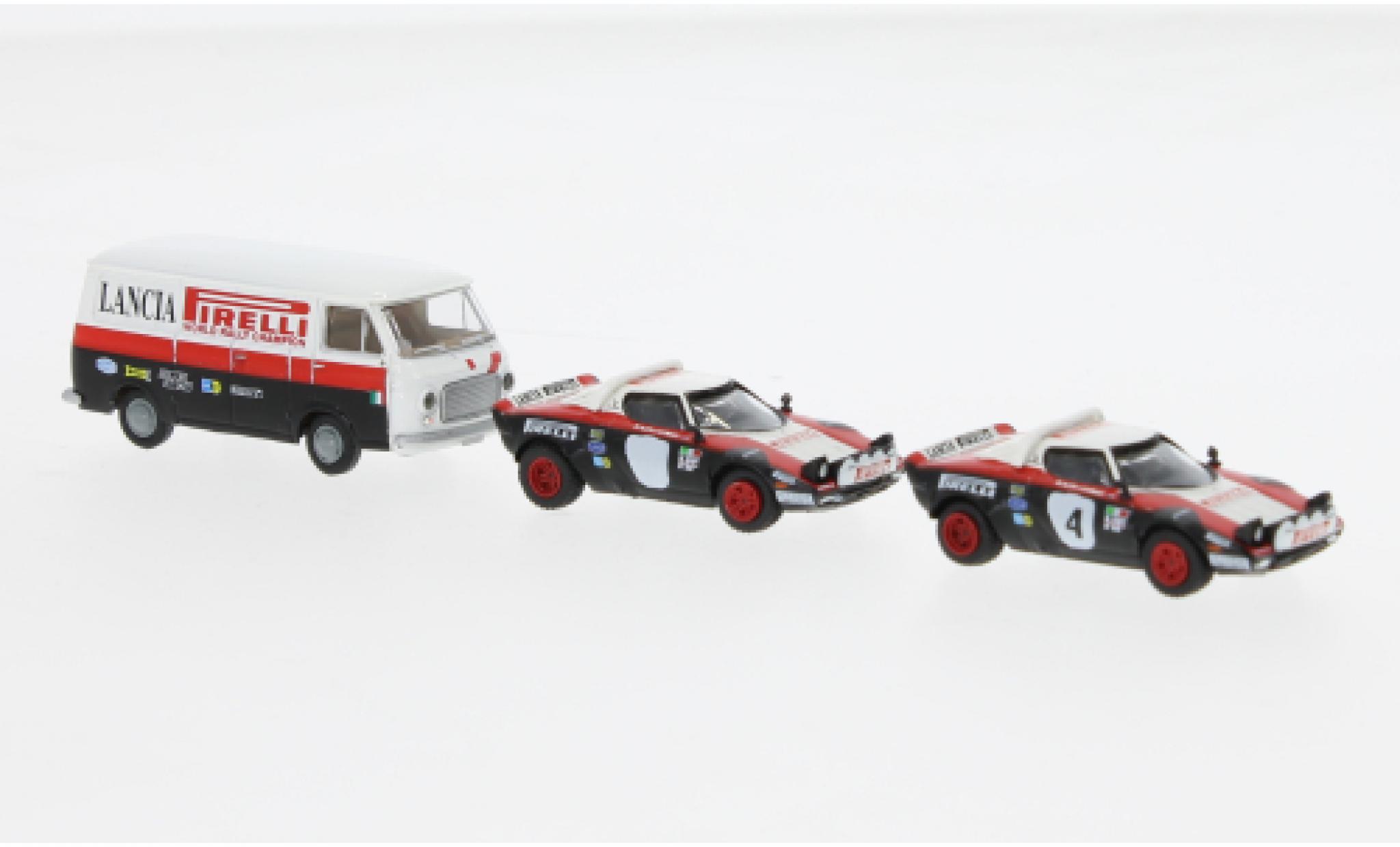 Lancia Stratos 1/87 Brekina Set HF et Fiat 238 fourgon Rally Team 1974 diecast model cars