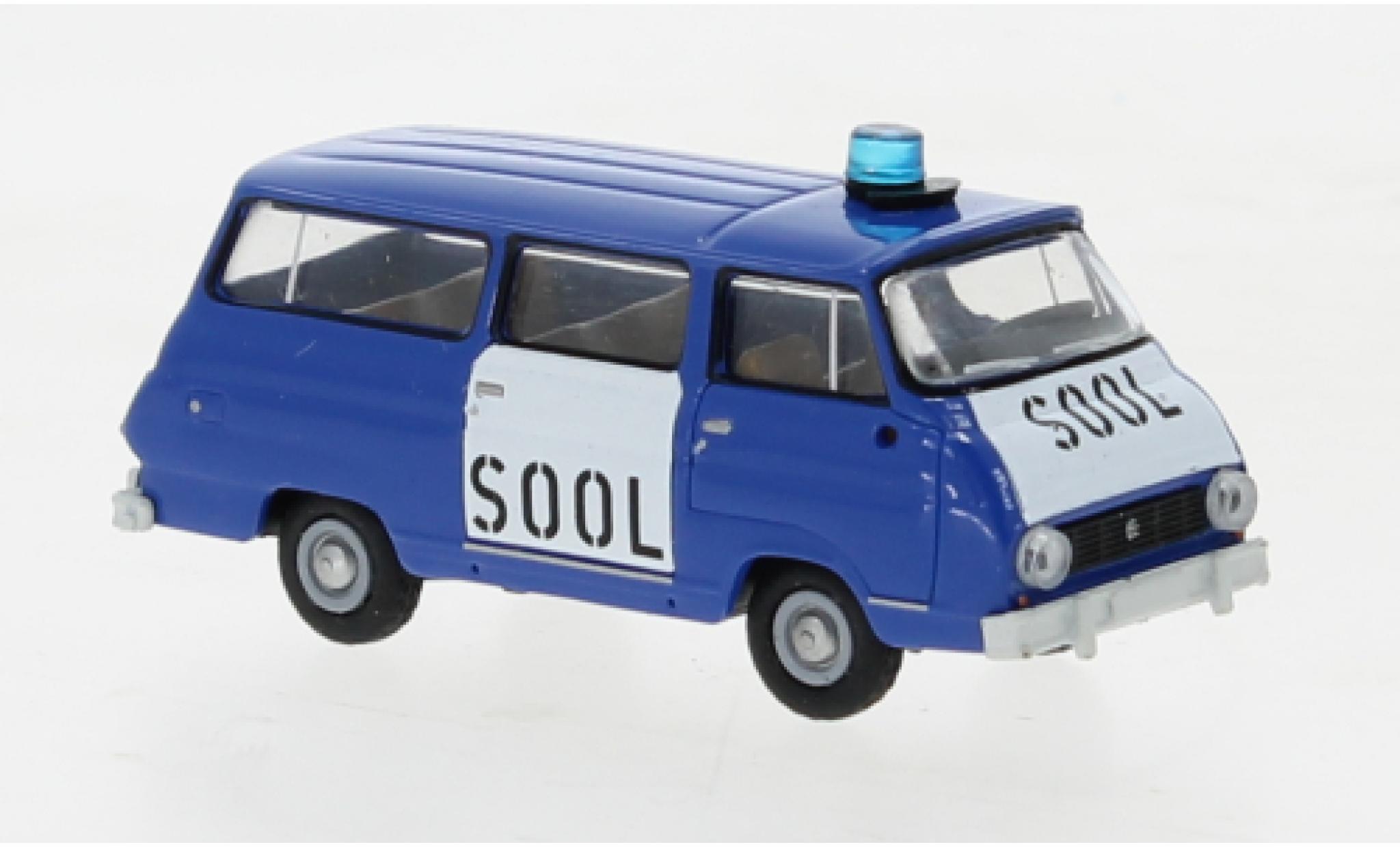 Skoda 1203 1/87 Brekina bus blue SOOL 1969 diecast model cars