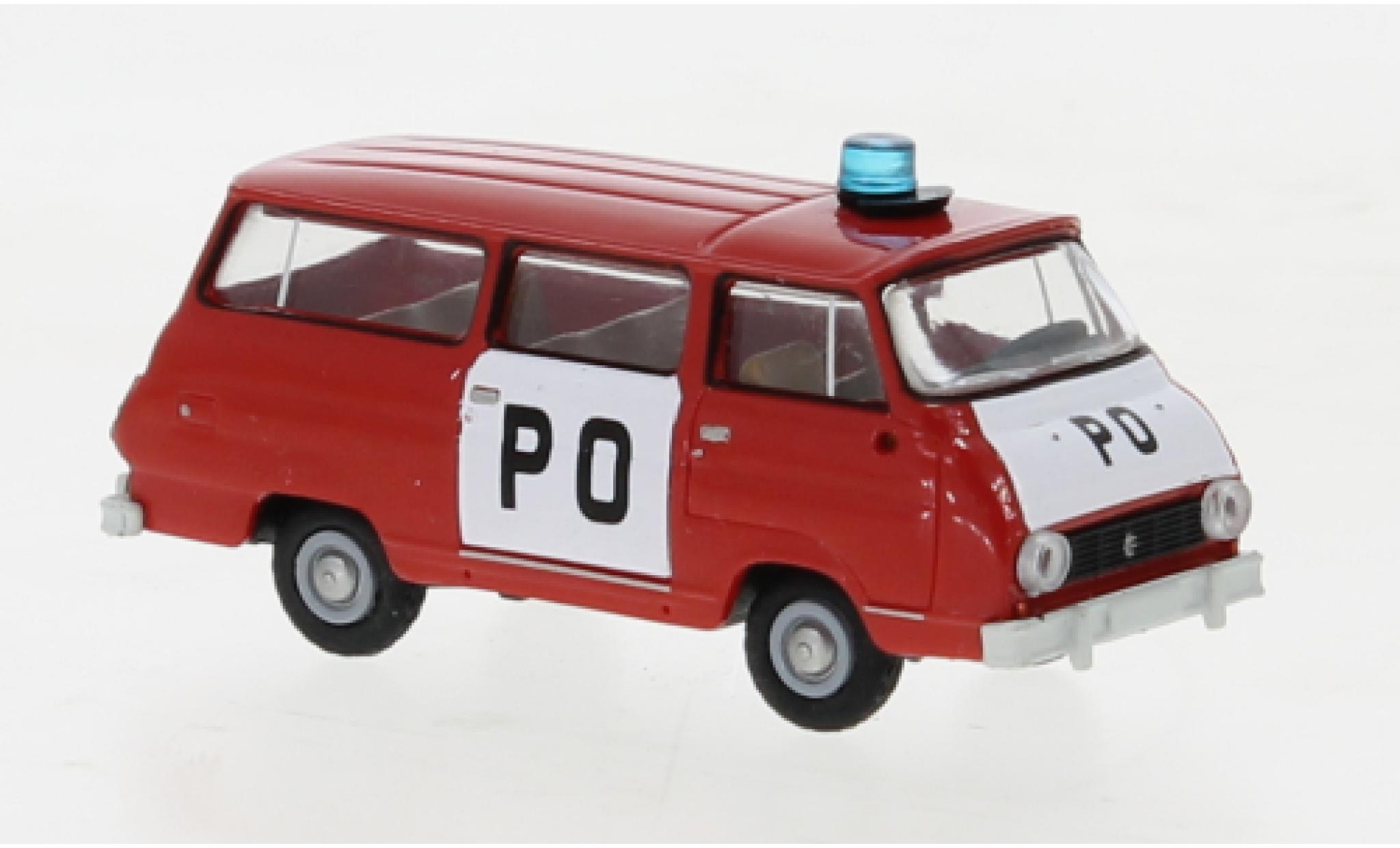 Skoda 1203 1/87 Brekina bus red PO 1969 diecast model cars